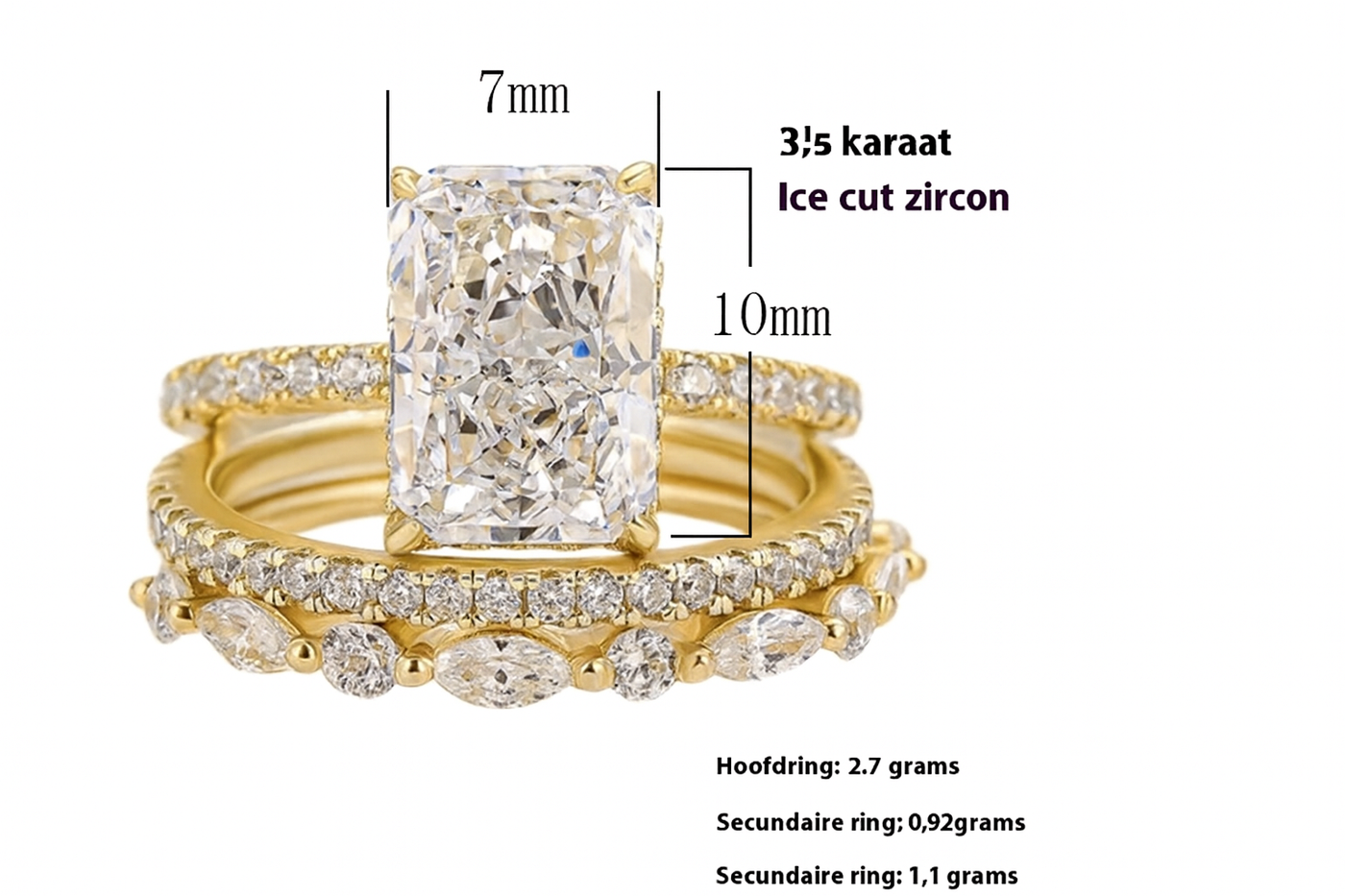 Zestaw Pierścionków „Luxe Aura”